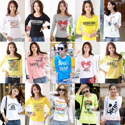 【自主品牌2017秋季長(zhǎng)袖t恤女裝外貿(mào)原單韓版女式T恤廠家直銷長(zhǎng)袖打底衫女裝長(zhǎng)袖】東莞市萬(wàn)江德韻服裝銷售部 - 產(chǎn)品庫(kù)